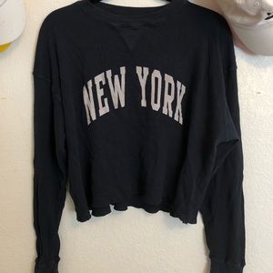 Brandy Melville NEW YORK nwot thermal sweatshirt